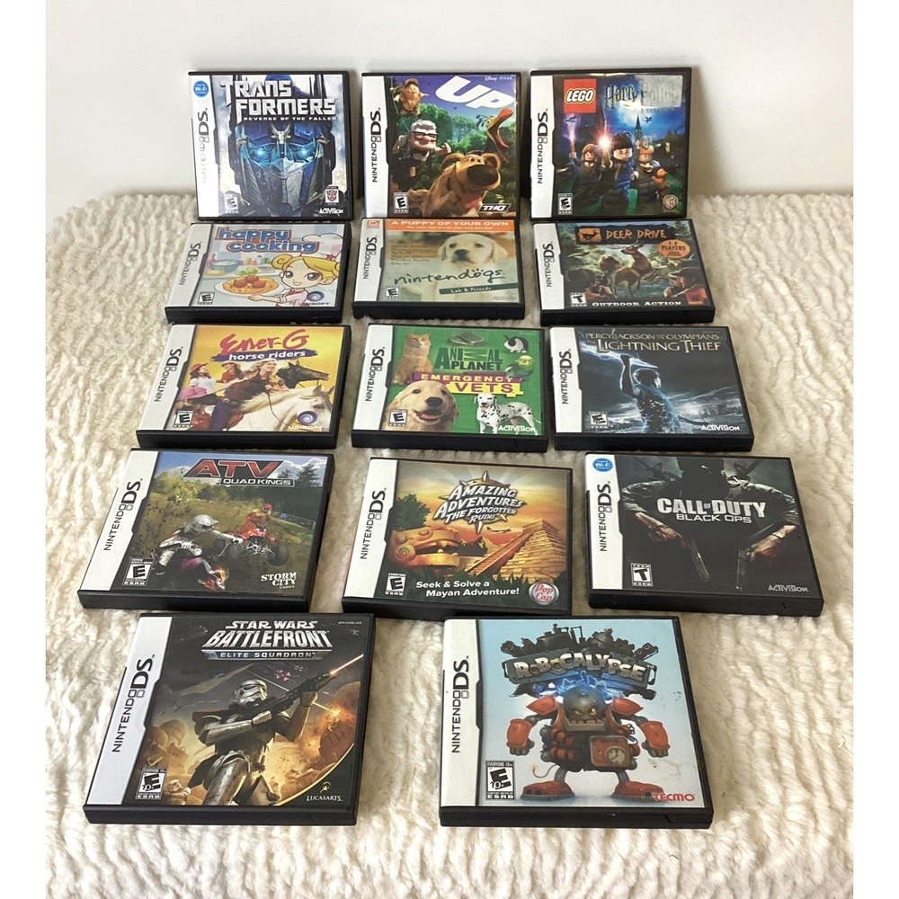 Lot of 14 NINTENDO DS Cases & Manuals Only - NO GAMES Lego Duty Dogs Star Wars +